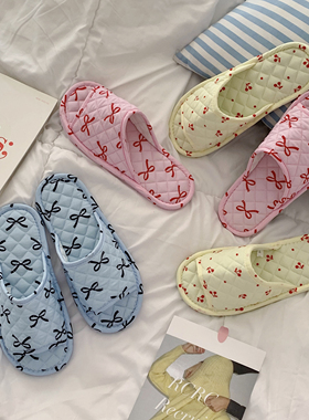 haruharu 韩国进口面料 | 亲子拖鞋居家软布底静音防滑室内拖鞋