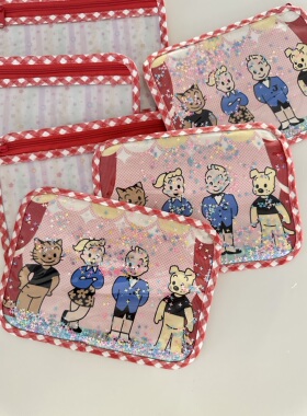 原创自制手工制作原田*治收纳包零钱袋化妆包透明pvc收纳袋手工包