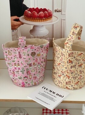 Becheers 原创定制童趣卡通图案手提小桶包 妈咪包