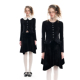 Nanci 可拆娃娃领黑白针织开衫 长袖 Romance 内搭上衣打底套装