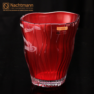 轻奢高档红色家用桌面插花器 Nachtmann德国进口水晶玻璃花瓶欧式