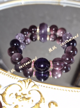 【紫薇花愿】天然水晶 【疗愈】手链女款饰品礼物送女友闺蜜