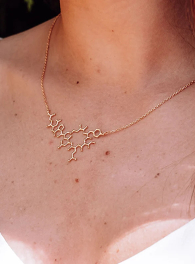 化学纯银项链催产素医学生礼物