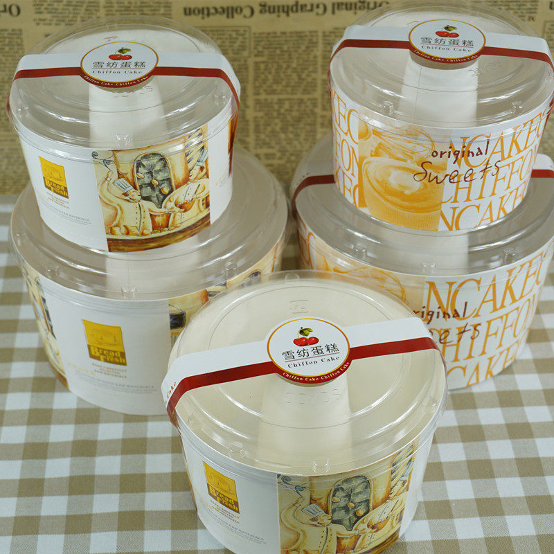 火锅杯纸杯带盖6个/份 戚风中空蛋糕纸模烟囱蛋糕模雪纺蛋糕纸杯