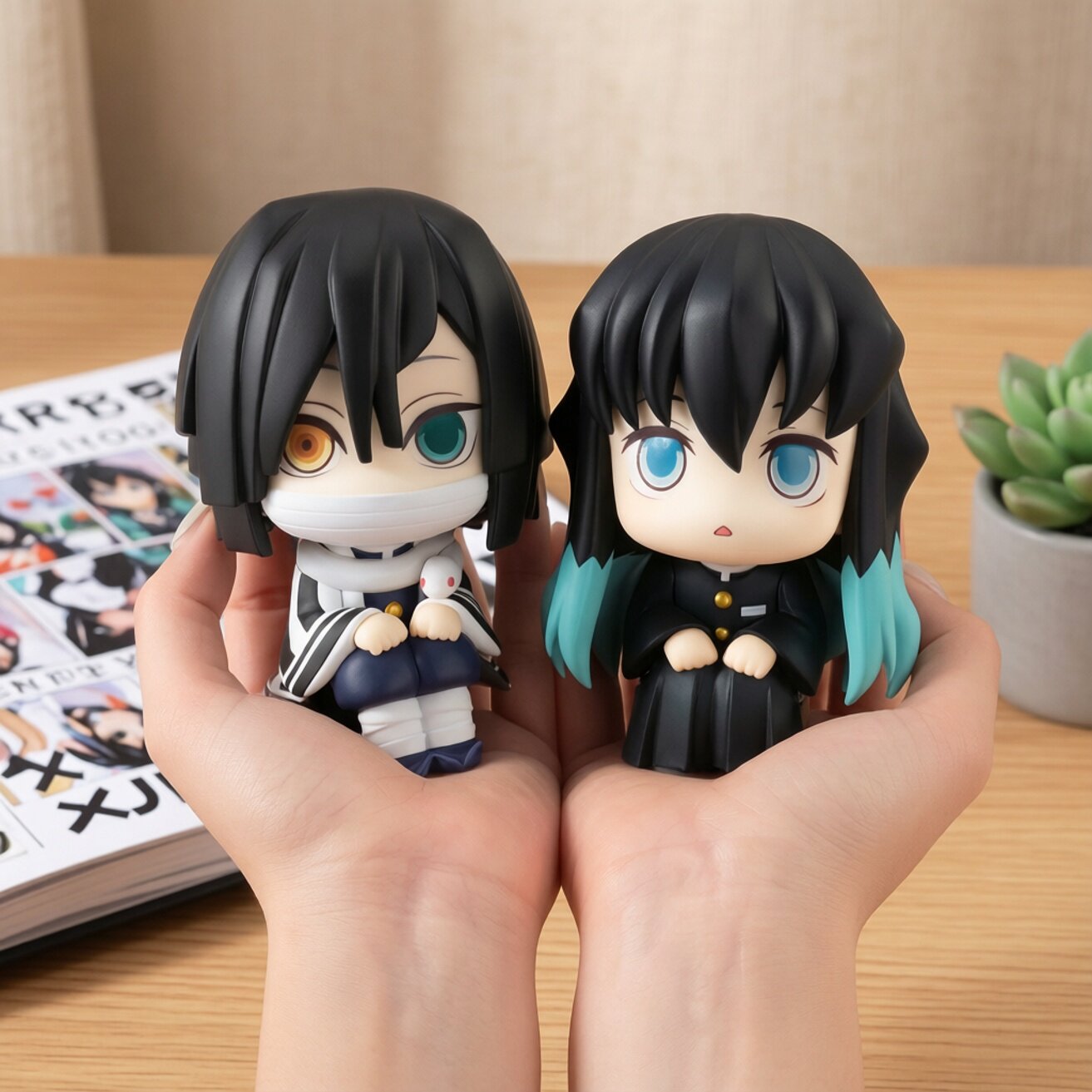 有货 MegaHouse 鬼灭之刃 Look Up Q版手办 伊黑小芭内 再版图片