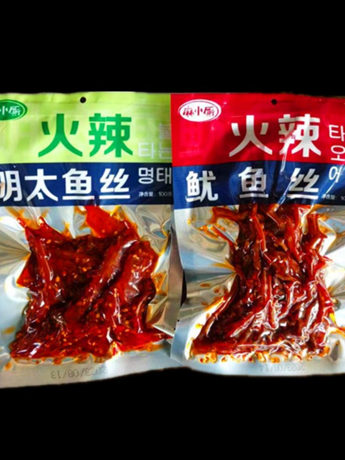 麻小厮延边火辣鱿鱼丝香辣明太鱼丝100g休闲零食朝族风味鱿鱼干
