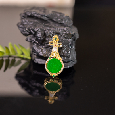 翡翠吊坠纯天然缅甸翡翠S925银