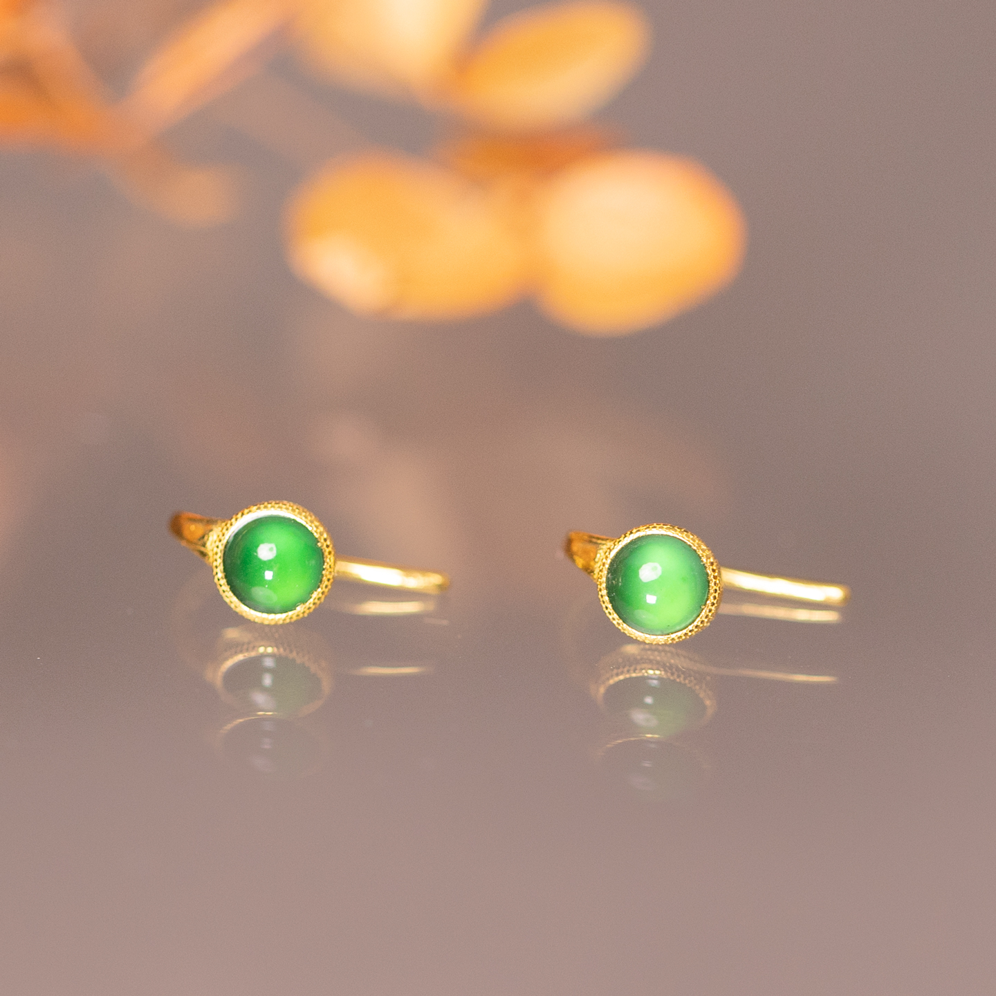 翡翠耳钉耳饰首饰纯天然缅甸翡翠