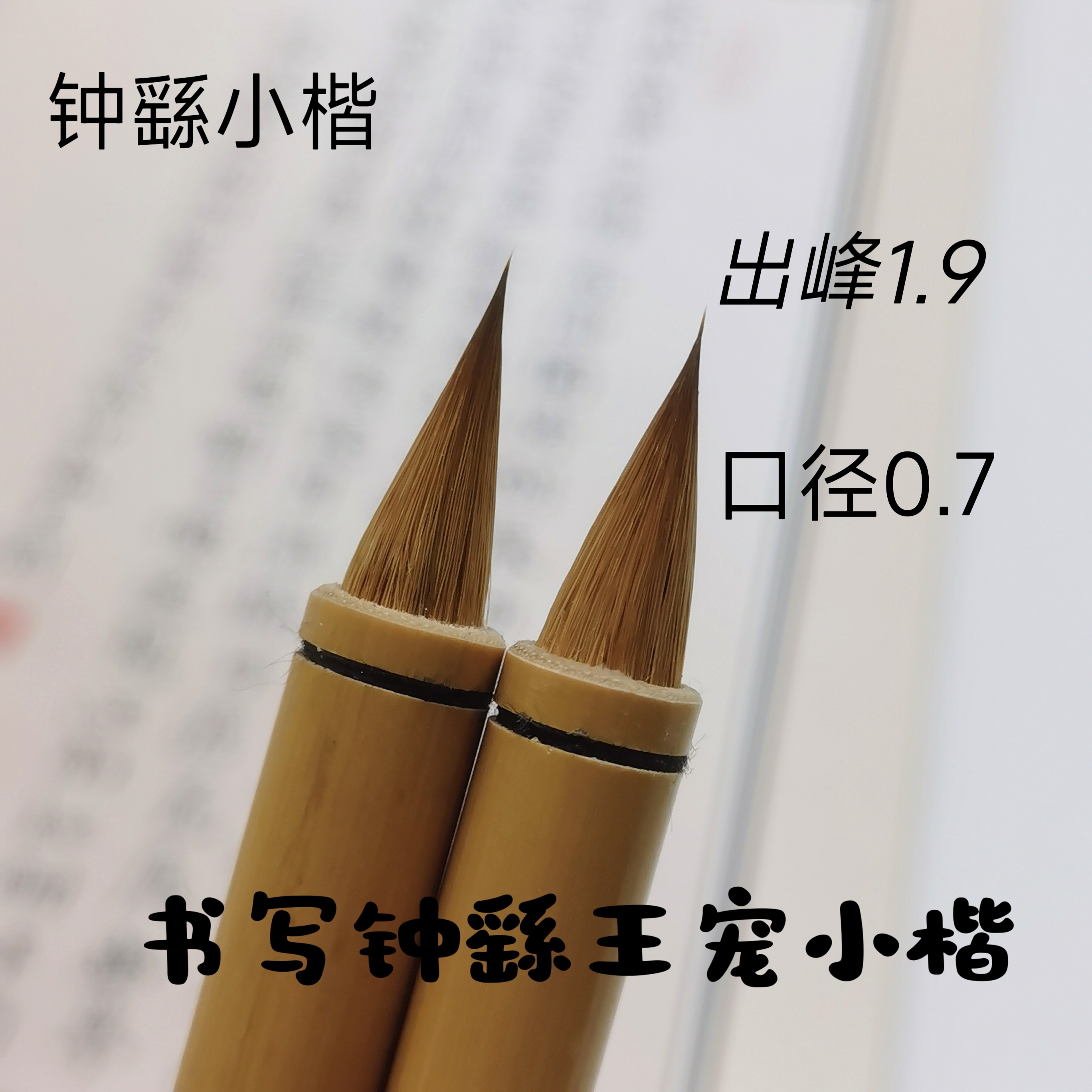 【钟繇小楷】毛笔纯狼毫鸡距笔专用小楷毛笔魏晋二王抄经笔