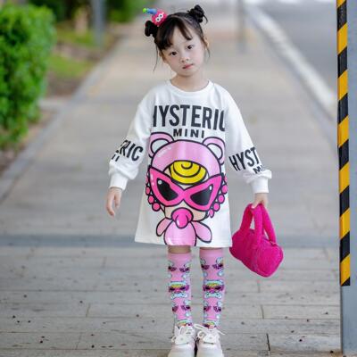 女童中长款卫衣春秋款2025洋气时髦儿童宽松韩版卫衣裙秋装上衣潮