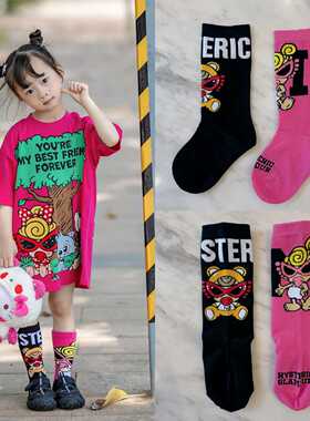 2025女童袜子搭配款AB双色儿童中筒袜