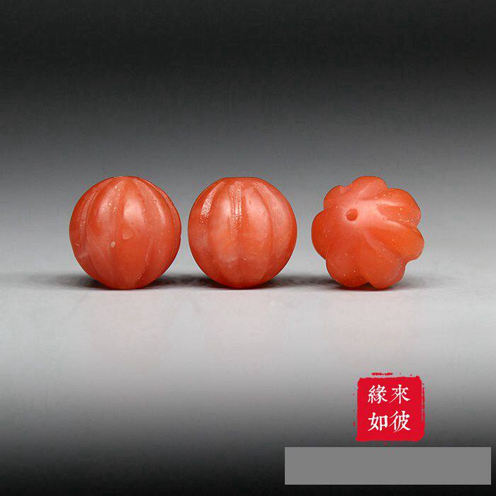 10-13mm宝山雷波料南红玛瑙瓜珠 南瓜珠对珠 隔珠 非保山菩提diy
