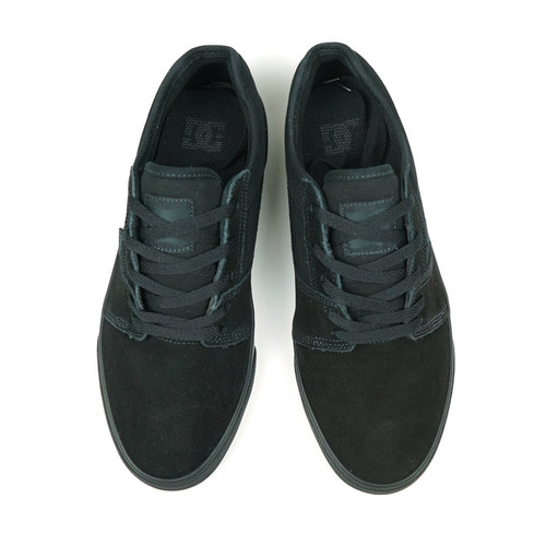 外贸低帮反毛皮系带黑色运动板鞋