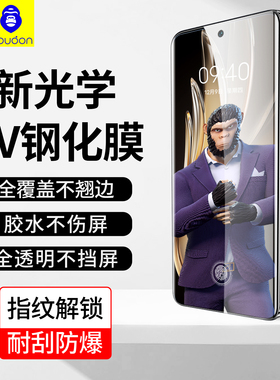 蓝猩适用S20pro钢化膜uvS18pro全胶热弯S16Pro防窥防指纹S19pro高清Y100玻璃膜s17e曲屏y200可解锁膜Y300Pro