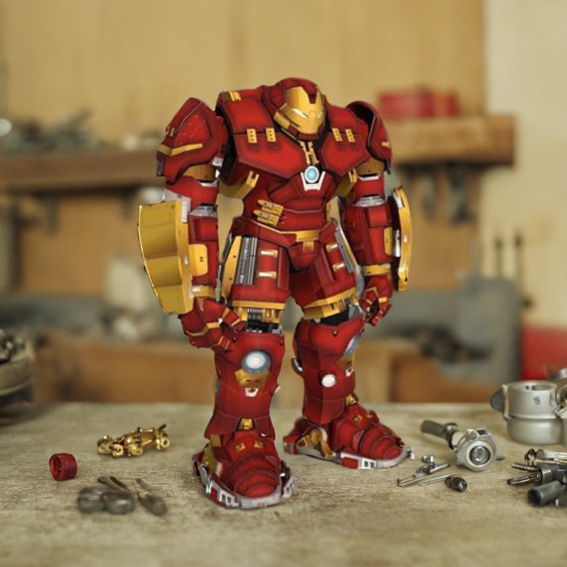 铁人马克钢铁侠机器人手办关节可动3D折纸手工DIY拼装益智纸模型