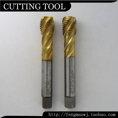 进口二手德国蓝帜FETTE HSS-E 6H精度 M27标准牙镀钛螺旋丝攻丝锥