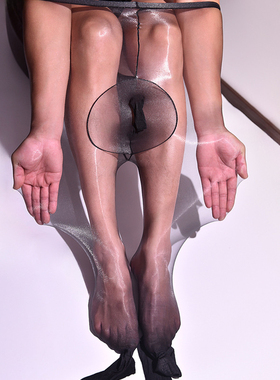 一线裆丝袜男油亮超薄0.01高腰极光袜jj套性感美腿丝滑纯色连裤袜