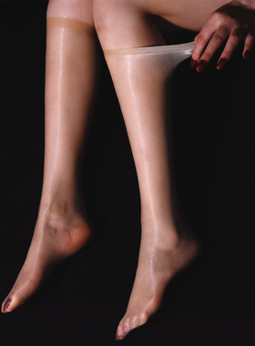 极光小腿袜纯色甜美袜子女jk夏薄油光中筒袜窄边ins半筒丝袜日系