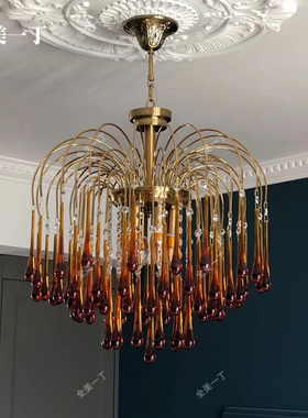 全美一丁意大利复古水滴法式鼻涕灯轻奢客厅卧室灯餐厅美式吊灯