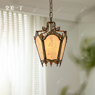 全美一丁法式 复古黄铜阳台维多利亚风过道灯 田园卧室灯衣帽间美式