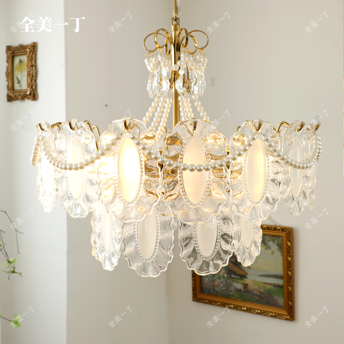 全美一丁法式美式铁艺手工玻璃