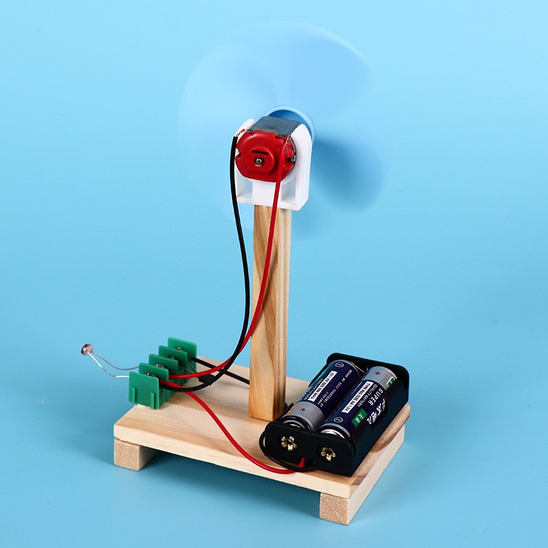 光控风扇科技小制作光传感器光敏电阻三极管电路实验中小学教玩具 玩具/童车/益智/积木/模型 电路/开关玩具 原图主图