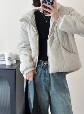 L新雪丽防风防水保暖棉服连帽棉衣夹棉外套短款面包服棉袄女9505