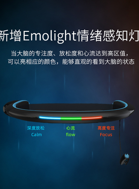 脑波仪 BrainLink Pro 意念力头箍旗舰版 脑波检测仪脑电体温心率