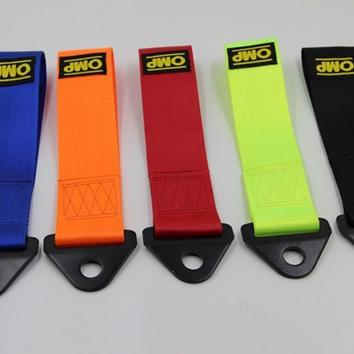 汽车改装OMP拖车带MOMO TRD尼龙装饰带通用拖车绳前后杠牵引带2寸