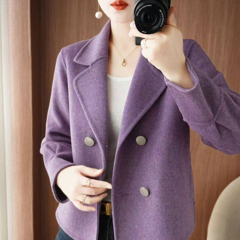 2025新款小个子羊毛毛呢西装外套