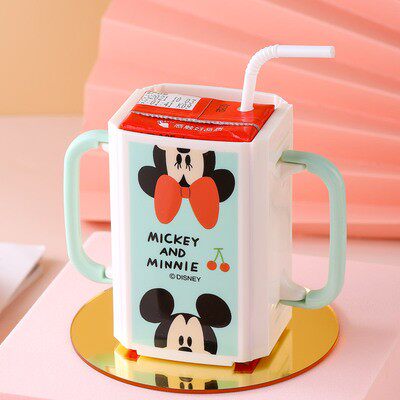 日本skater牛奶防挤压盒 牛奶杯托儿童防溢盒防挤压套可折叠