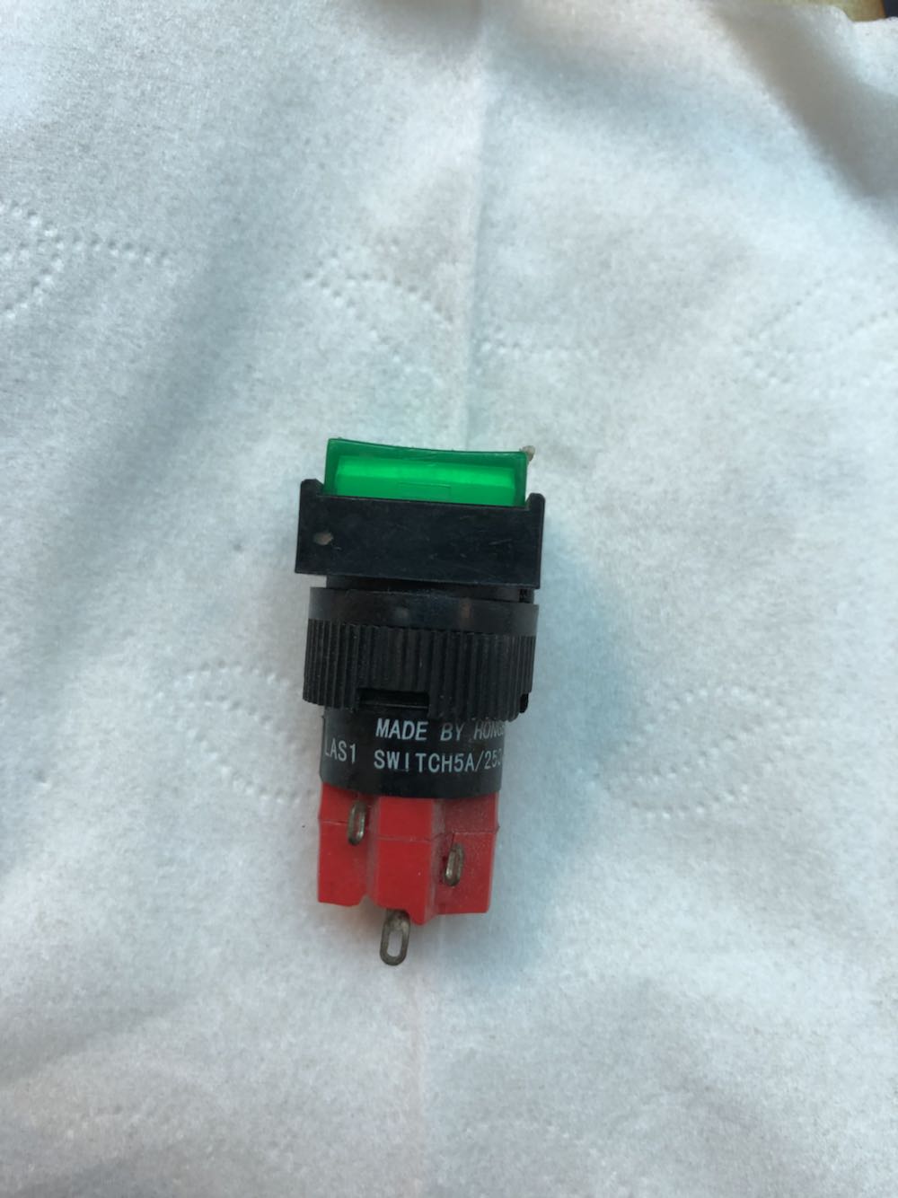 按钮LAS1 红色底座按钮 圆形正方形长方形6脚10脚带灯 开孔16mm