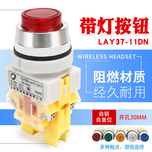 LAY37-11DN带灯自锁启动30MM电源