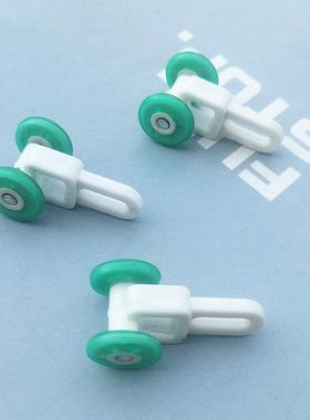 窗帘轨道老款式直轨轮子绿色滑轮导轨走珠轮配件辅料滚轮挂钩环轮