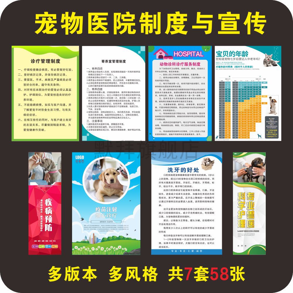 宠物医院管理制度健康标语挂图