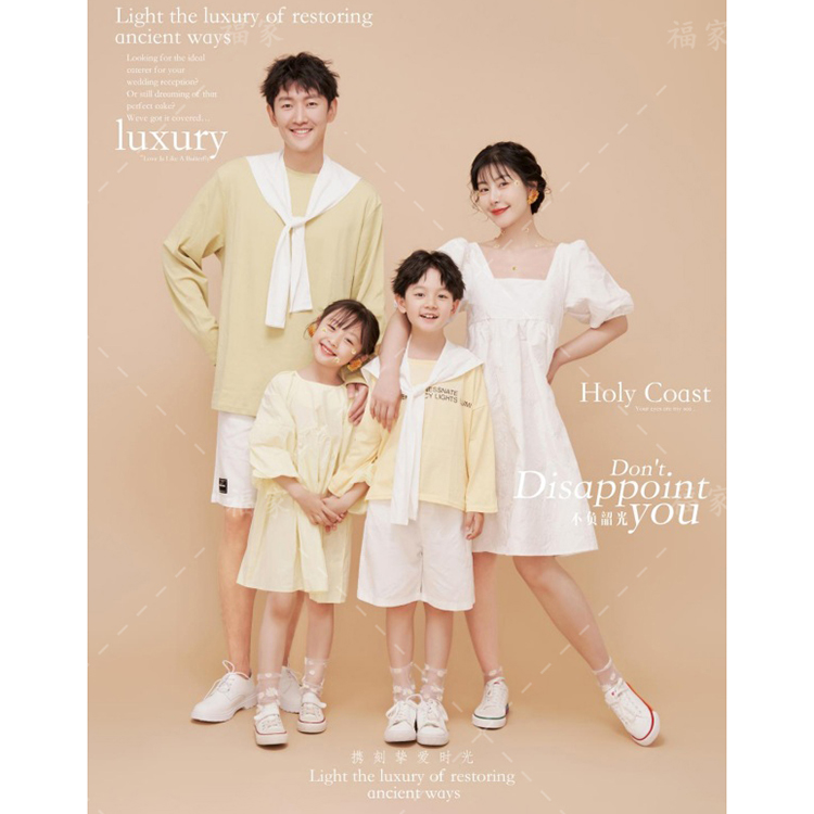 影楼休闲风母子展会婚纱