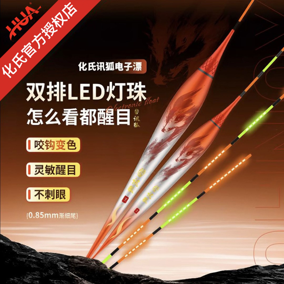 化氏讯狐电子浮漂咬钩变色双排LED灯珠加粗醒目日夜两用夜光漂图片