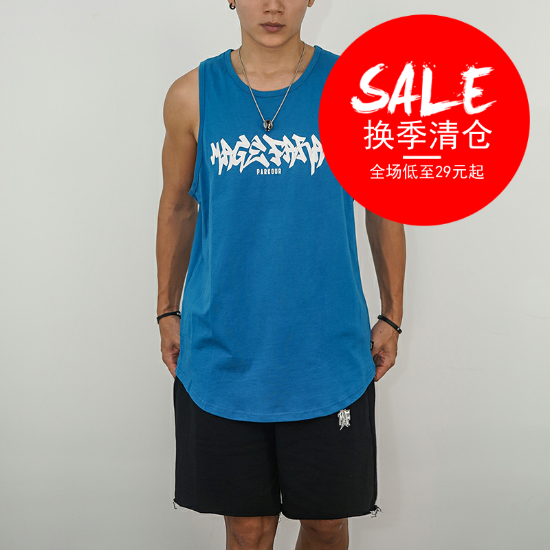 圆弧下摆背心魔天斧显身材纯棉料