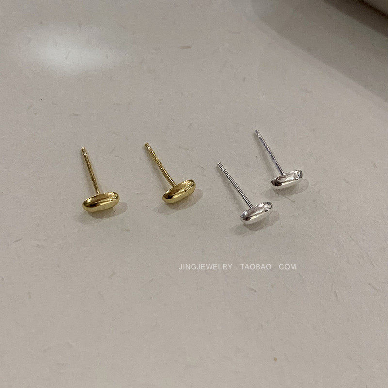 S925纯银迷你椭圆形小耳钉日常通勤款养耳韩版耳饰,饰品/流行首饰/时尚饰品新,耳钉,淘宝优惠券,粉丝福利购,淘宝优惠卷