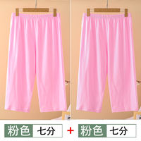 Pajama pants, women's pure cotton capri pants, large-sized loose casual pants for middle-aged and elderly people at home, all-cotton thin air-conditioned shorts, summer thumbnail 6