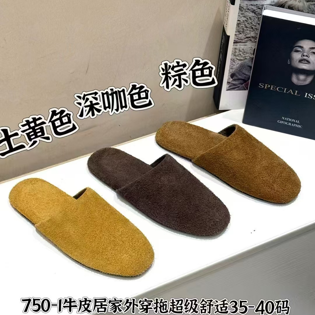 外穿慵懒风包头真皮拖鞋软平底森女文艺复古一脚蹬穆勒平底凉拖鞋