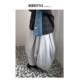 日式 BABESTYLE 立体折纸 复古文艺不对称廓形羽绒棉半身裙