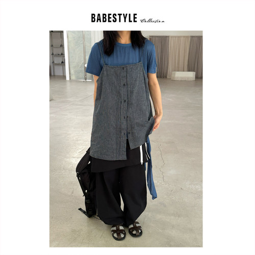 BABESTYLE |“东京书店” YSS 日系复古文艺条纹错设计吊带背心