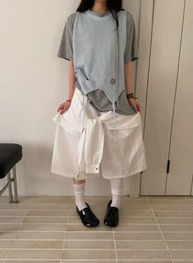 BABESTYLE l “毫不费力” YAN 日式松弛感衬衫袖绑带设计休闲裤