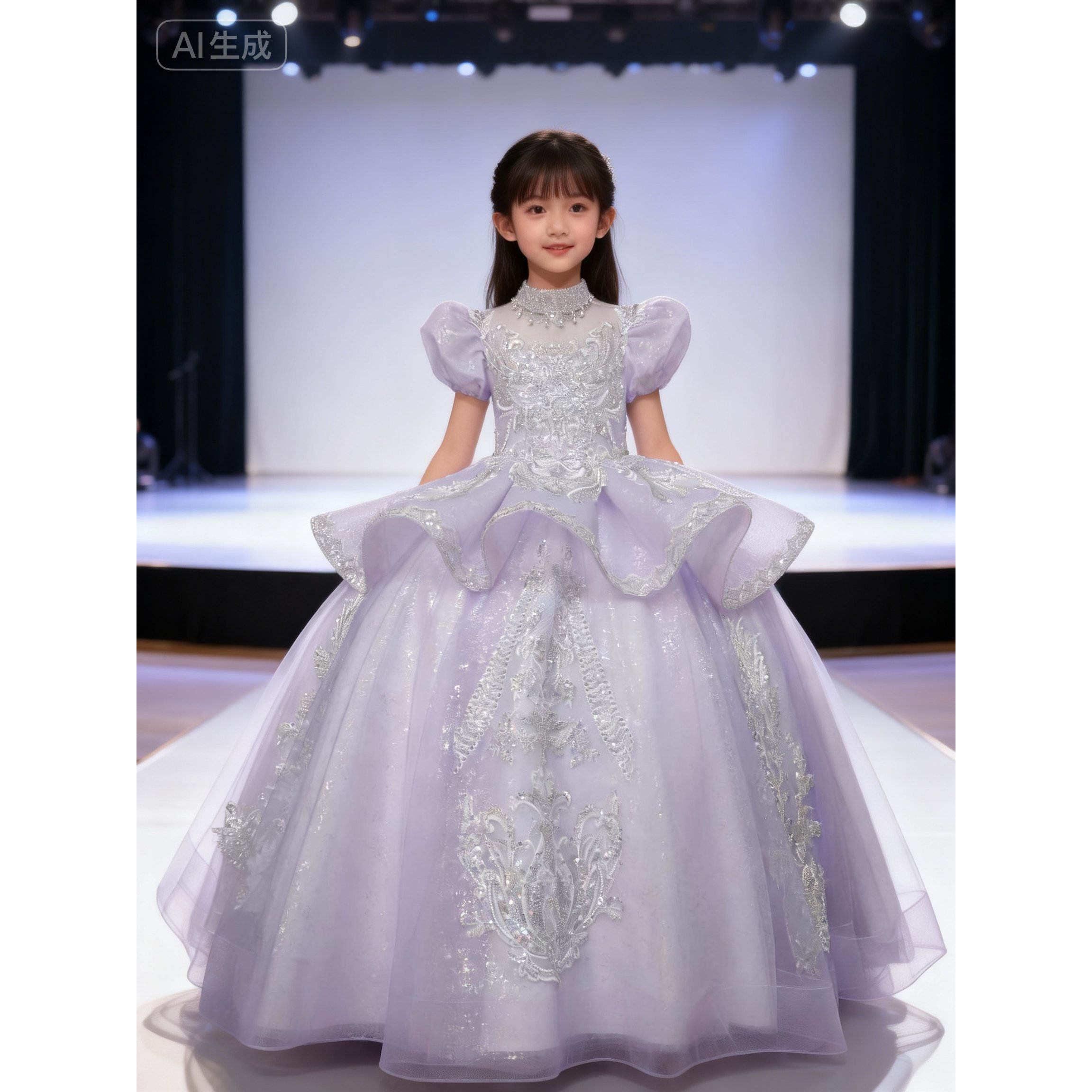 婉亦琪定制女童公主晚礼服生日宴图片