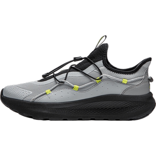 李宁云逸slip on|休闲鞋男士新款官方增高耐磨一脚蹬跑步运动鞋男