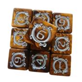 六面龙纹图案骰子 D6亚克力DND数字筛子 跑团游戏色子龙蛋甩子