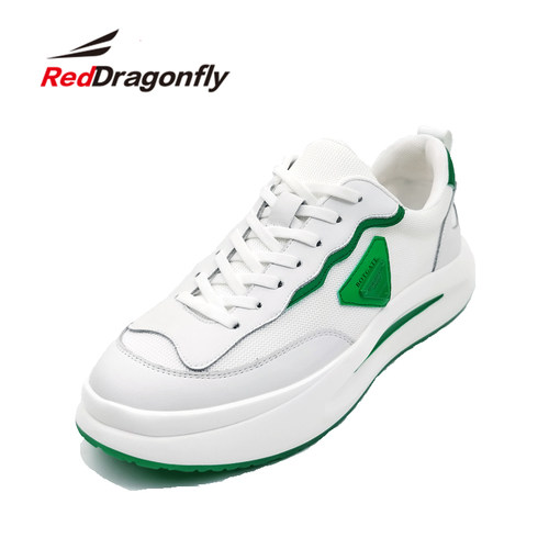 休闲板鞋红蜻蜓透气潮流厚底