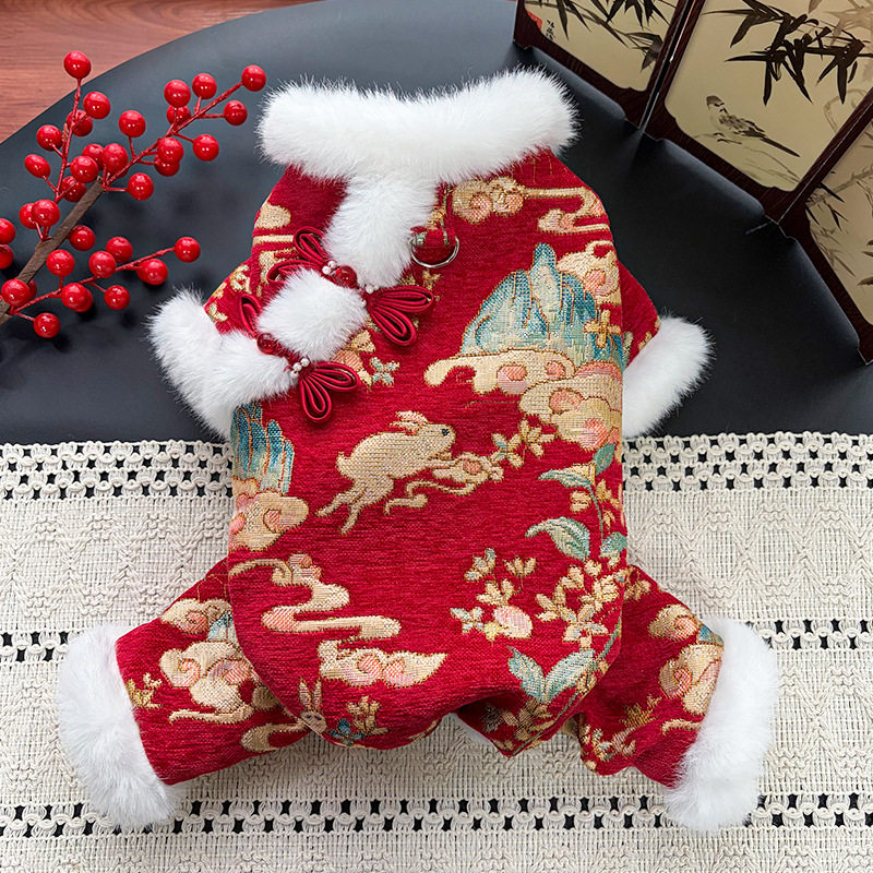 秋冬季狗狗猫咪江山如画四脚新年唐装加厚保暖棉衣宠物衣服饰用品,宠物/宠物食品及用品,狗宠物服装/雨衣,淘宝优惠券,粉丝福利购,淘宝优惠卷
