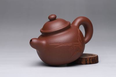 紫砂陶艺 紫砂 研究员高工汤鸣皋小品和掇壶200cc